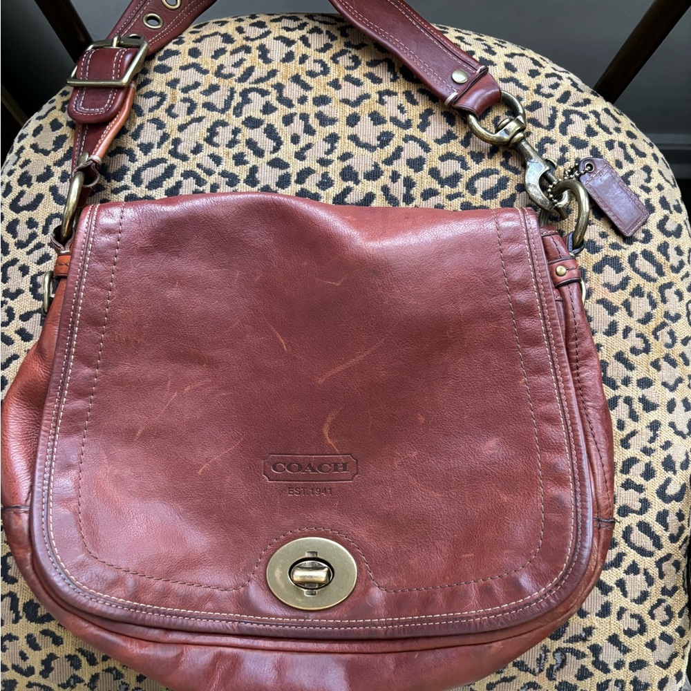 Vintage & rare Coach Tan Leather Shoulder Bag